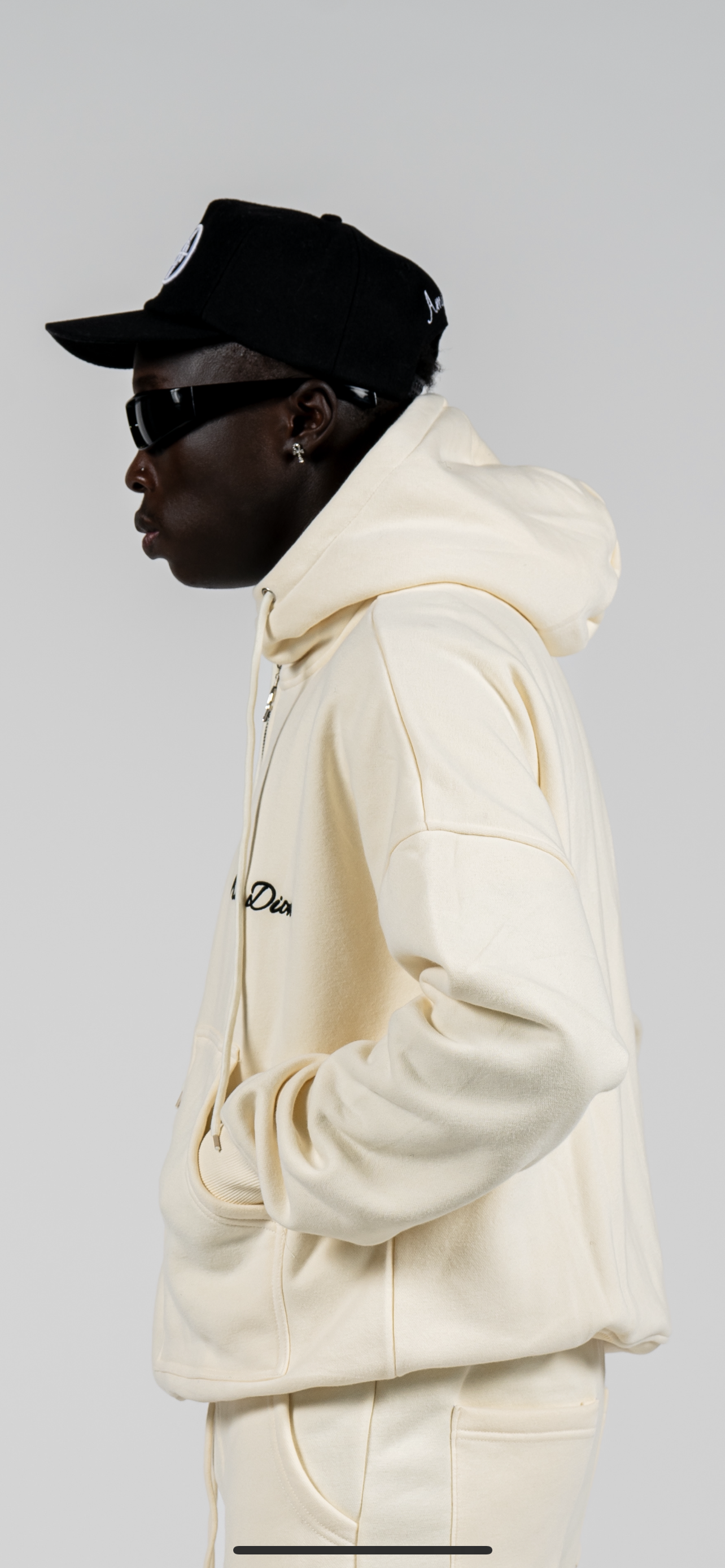 "Creme" AD Quarter-Zip Hoodie