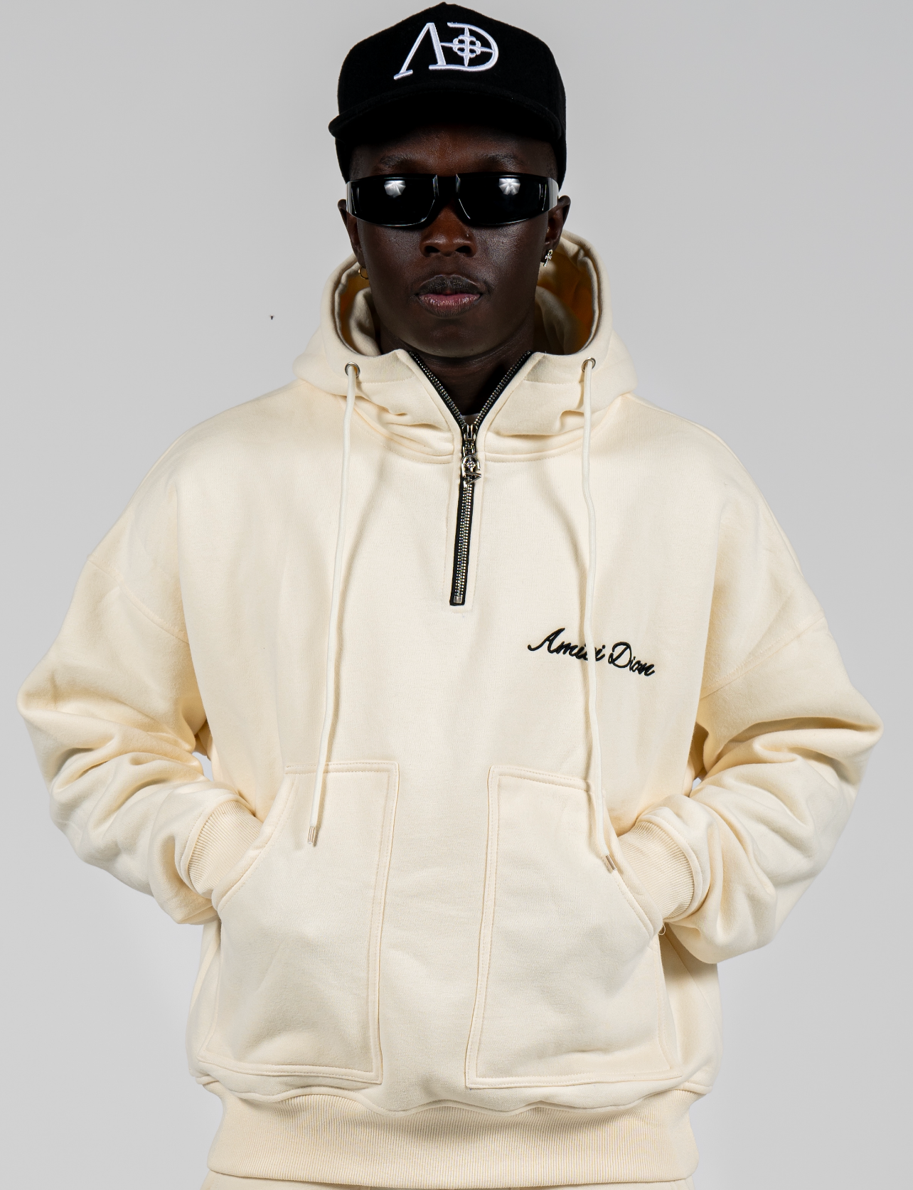 "Creme" AD Quarter-Zip Hoodie