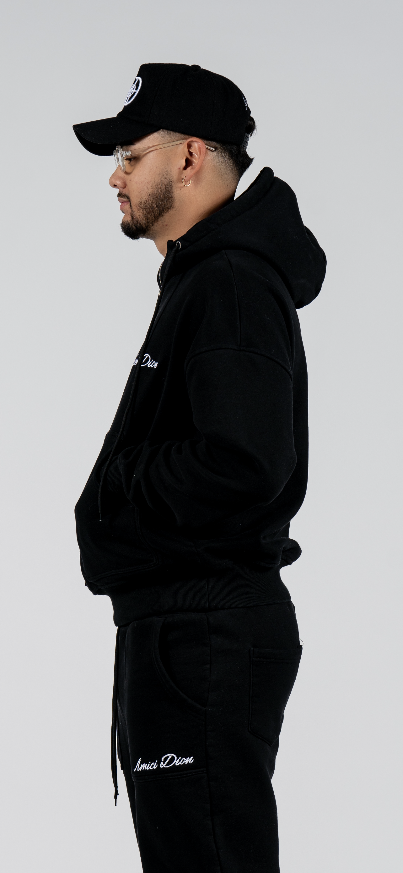 "Black" AD Quarter-Zip Hoodie