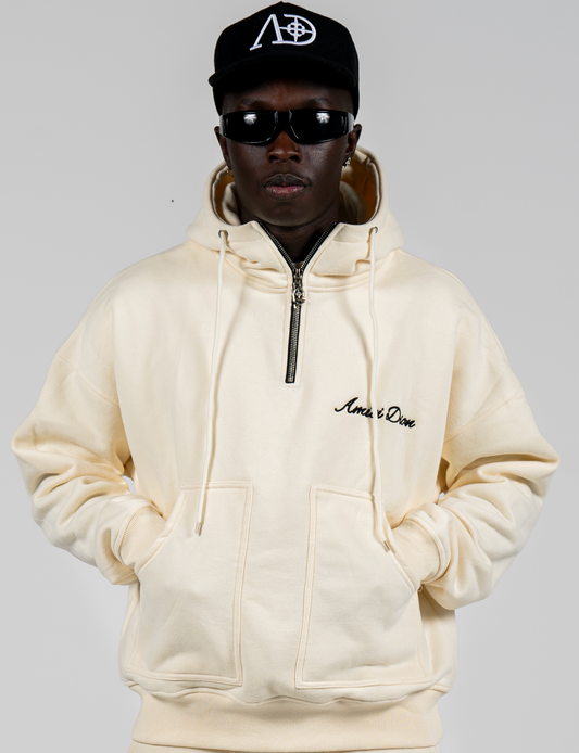 "Creme" AD Quarter-Zip Hoodie