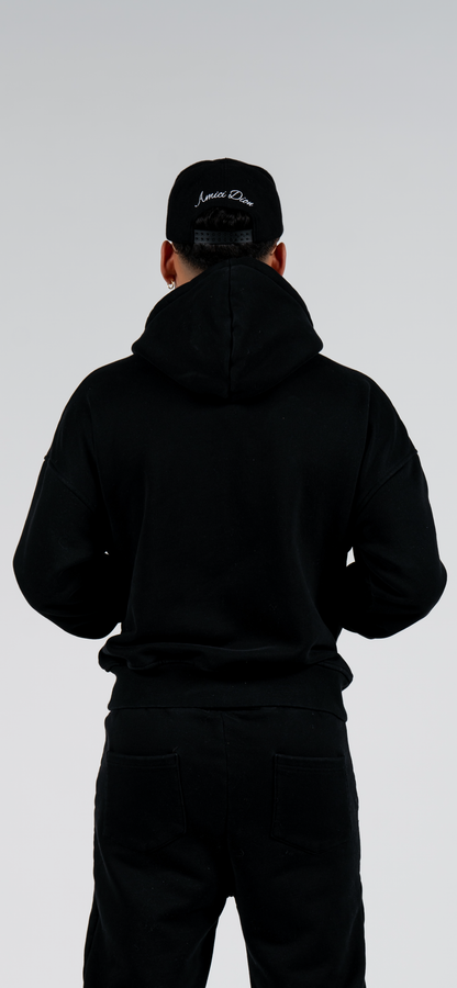 "Black" AD Quarter-Zip Hoodie