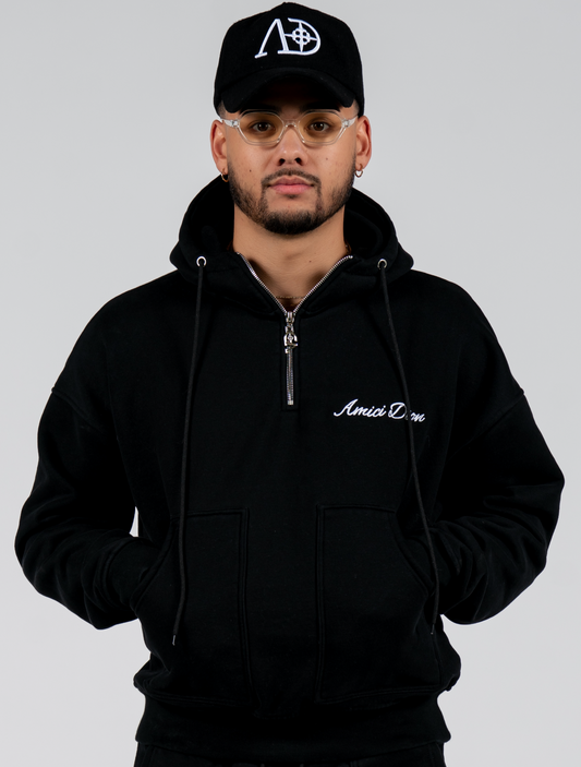 "Black" AD Quarter-Zip Hoodie